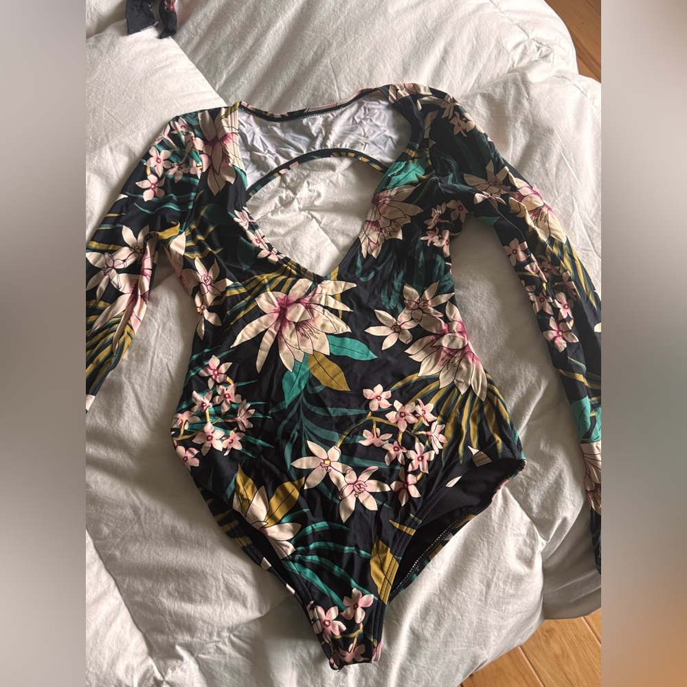 Floral Long Sleeve Swimsuit
